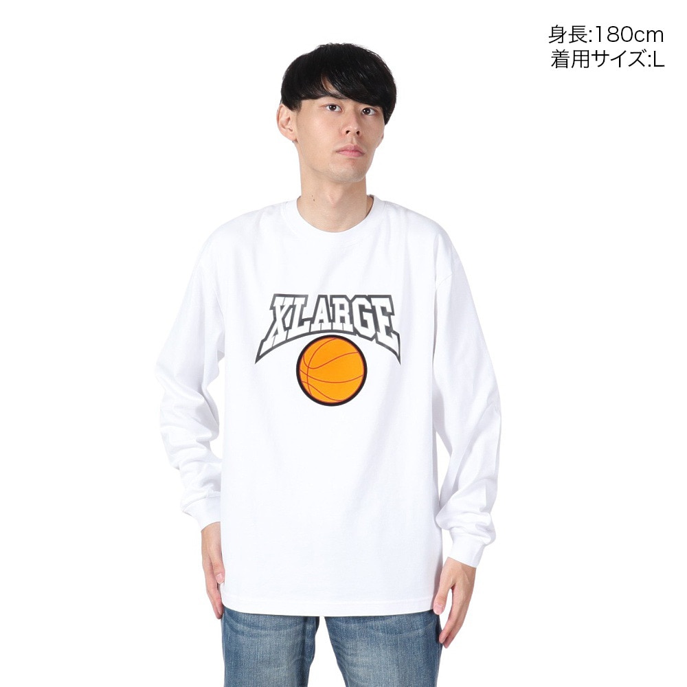 エクストララージ（XLARGE）（メンズ）チームロゴ ロングスリーブTシャツ 101243011028-WHITE