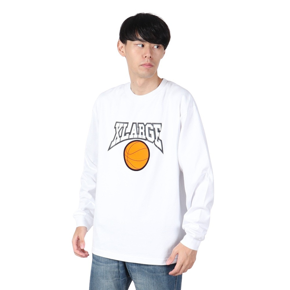 エクストララージ（XLARGE）（メンズ）チームロゴ ロングスリーブTシャツ 101243011028-WHITE