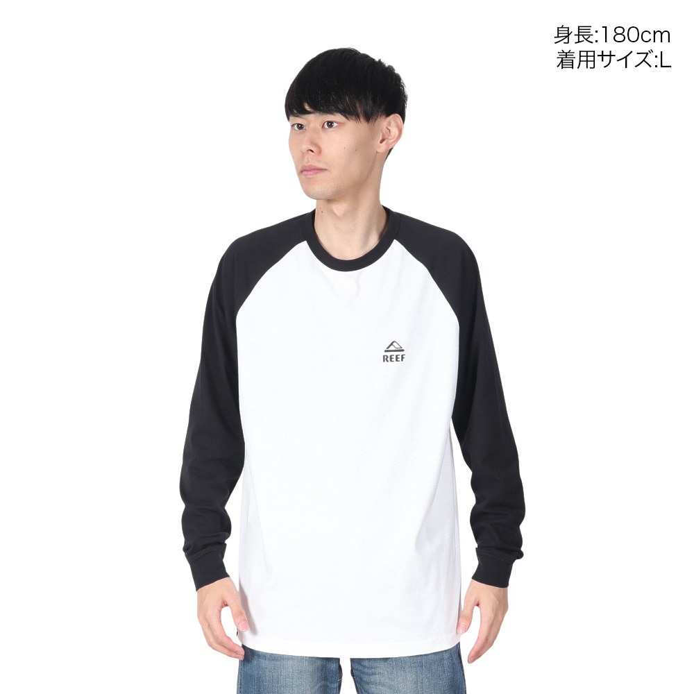 リーフ（REEF）（メンズ）ラグラン ロングスリーブTシャツ RFTEM2431-WT/BK