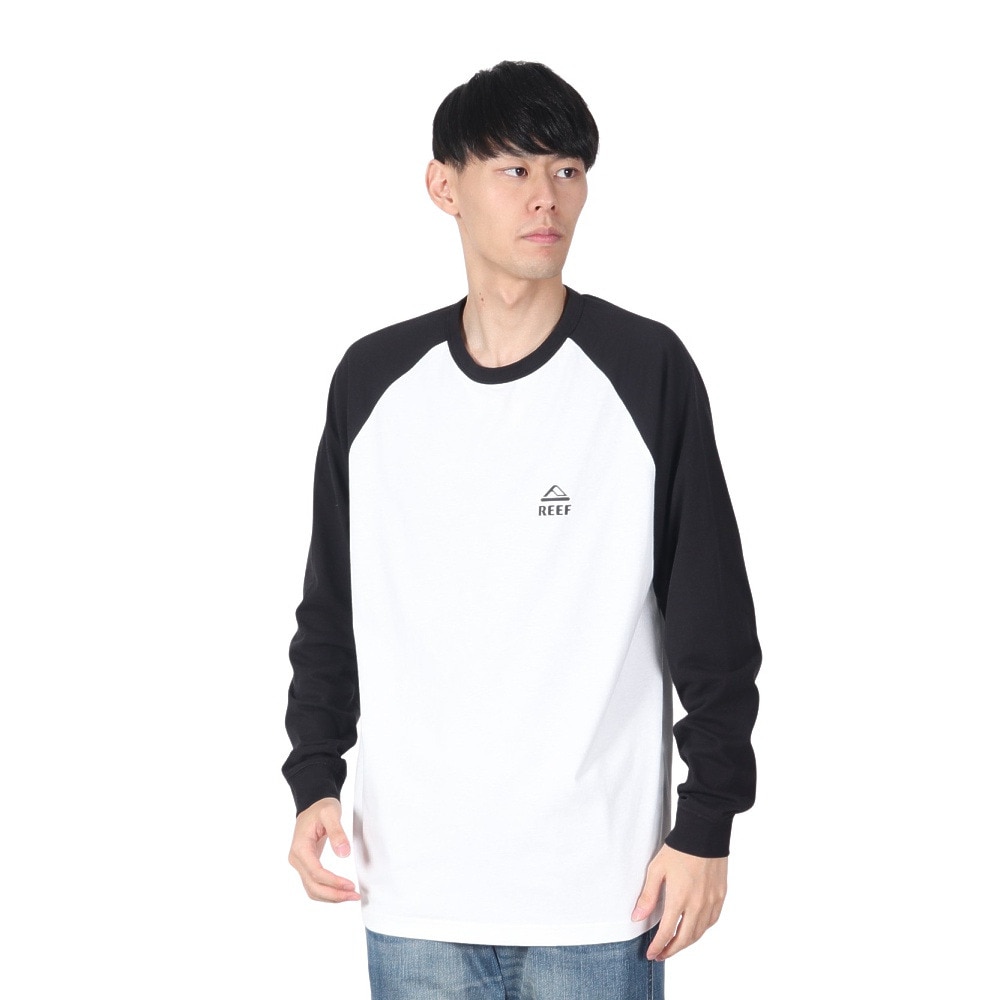 リーフ（REEF）（メンズ）ラグラン ロングスリーブTシャツ RFTEM2431-WT/BK