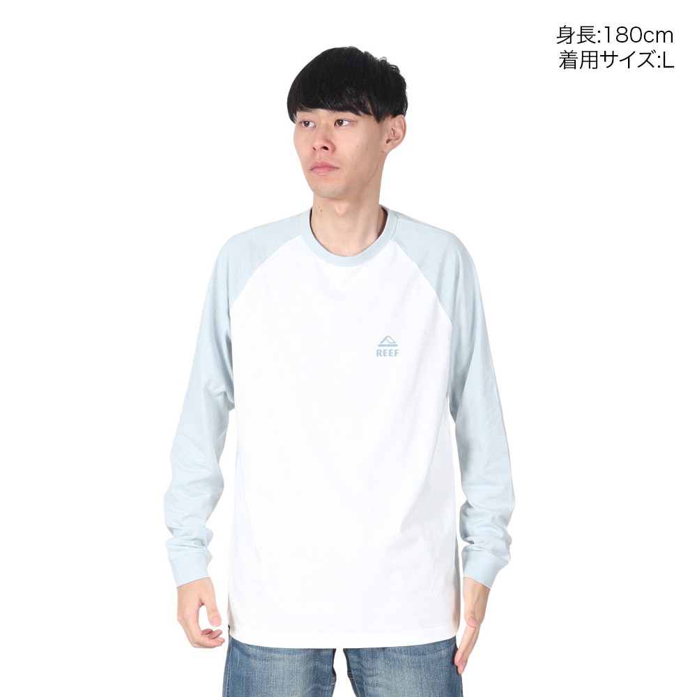リーフ（REEF）（メンズ）ラグラン長袖Tシャツ RFTEM2431-WT/BL