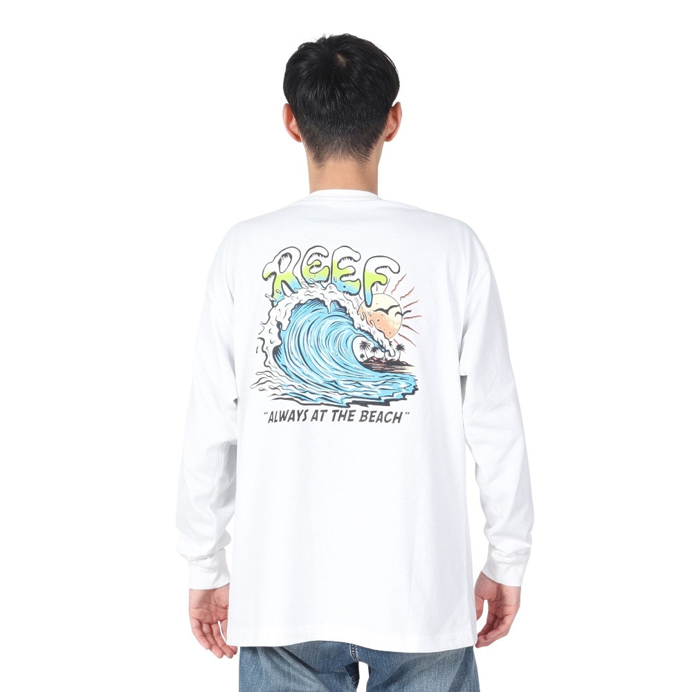リーフ（REEF）（メンズ）BEACH ロングスリーブTシャツ RFTEM2432-WHT