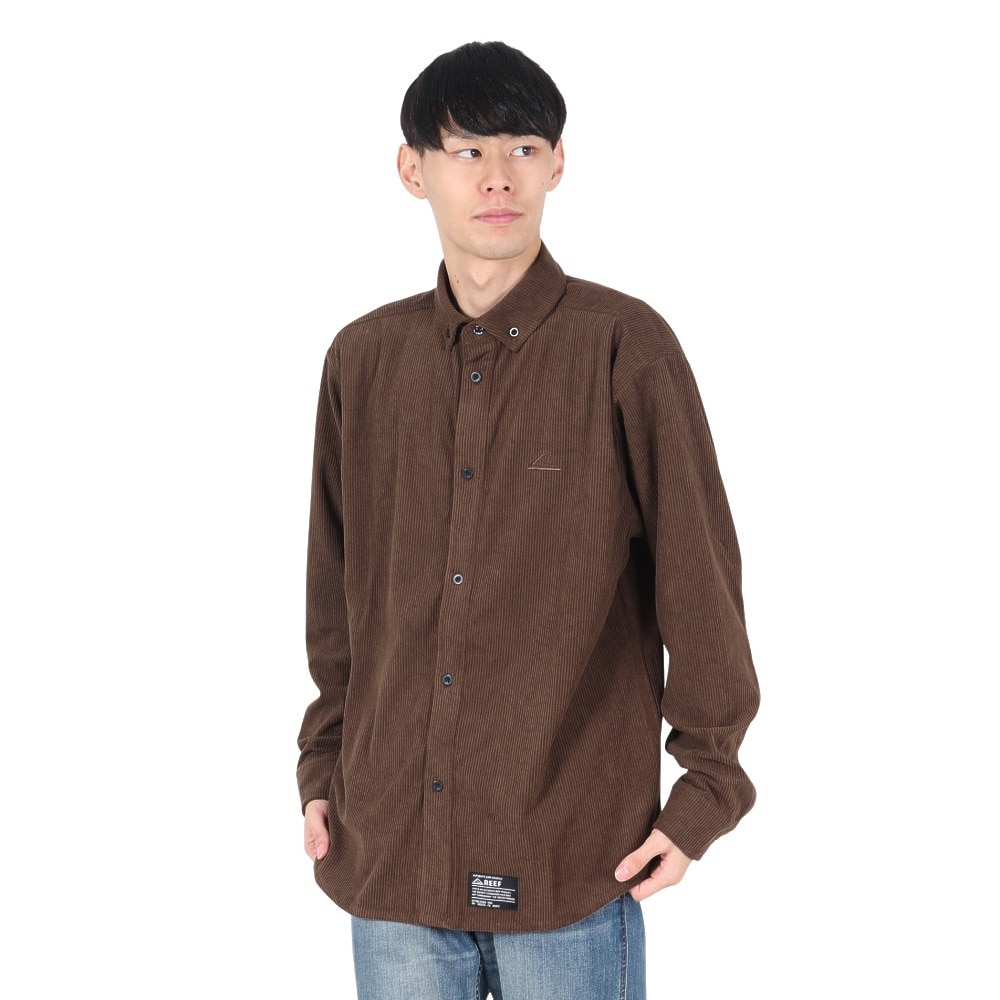 リーフ（REEF）（メンズ）コーデュロイ ロングスリーブシャツ RFWSM2431-BRW