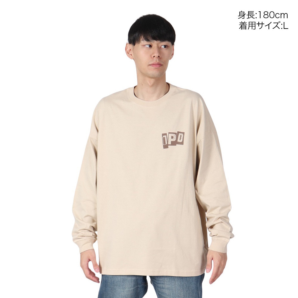 IPD（IPD）（メンズ）WEDGE ロングスリーブTシャツ IPDLSWG-801-BEG