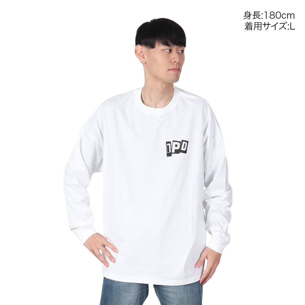 IPD（IPD）（メンズ）WEDGE ロングスリーブTシャツ IPDLSWG-801-WHT