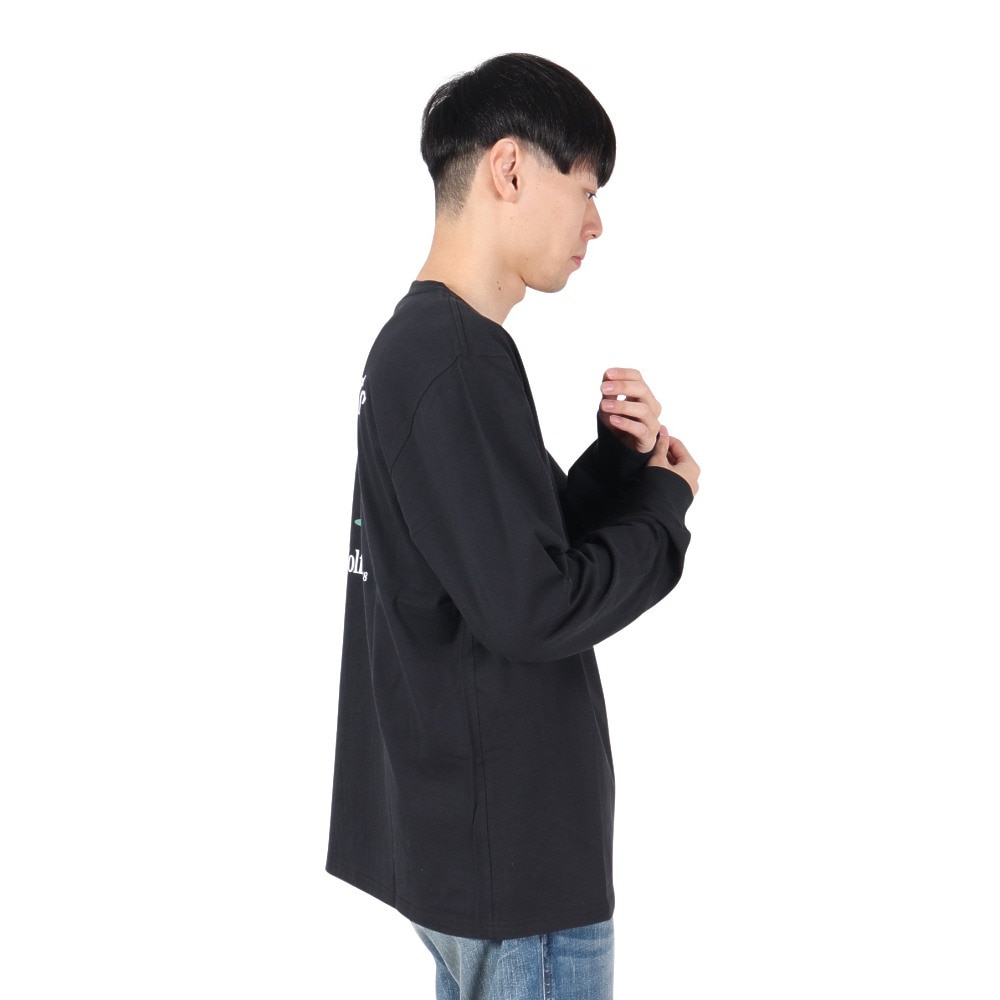 リヴィアプロジェクツ（Rivvia Projectu）（メンズ）FLAG ロングスリーブTシャツ RTE-24316-BLK