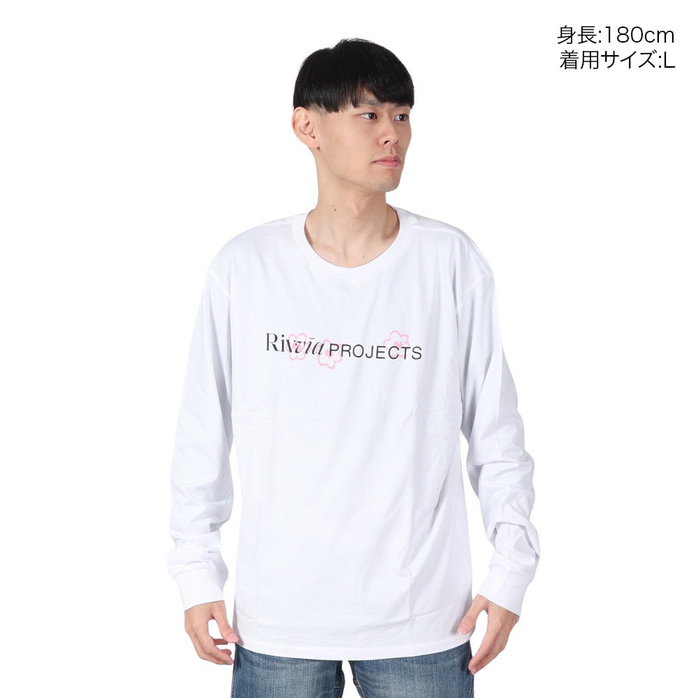 リヴィアプロジェクツ（Rivvia Projectu）（メンズ）BOUQUET ロングスリーブTシャツ RTE-24327-WHT