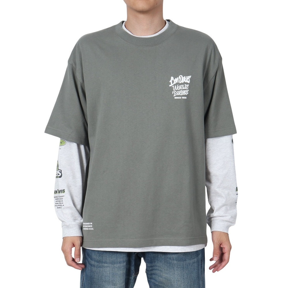 ベンデイビス（BEN DAVIS）（メンズ）長袖シャツ&半袖レイヤードTシャツ 24780035-KHA