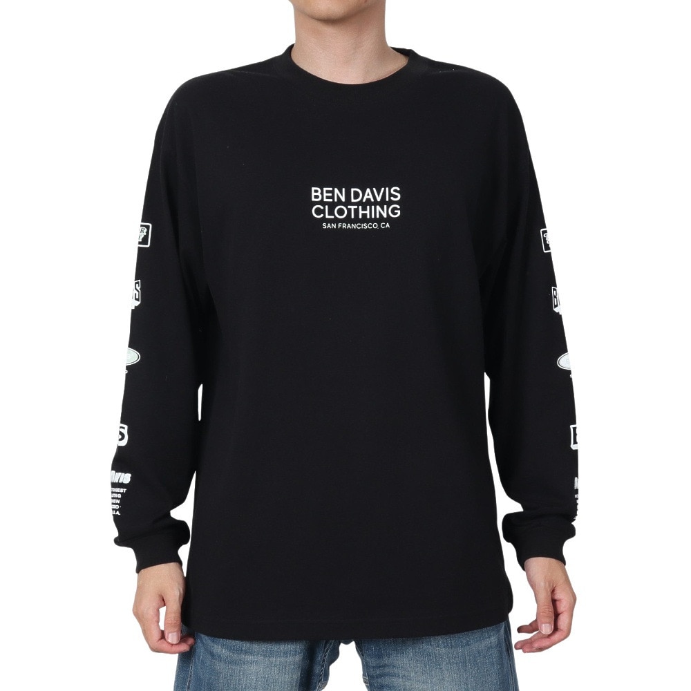 ベンデイビス（BEN DAVIS）（メンズ）長袖シャツ&半袖レイヤードTシャツ 24780035-WHT