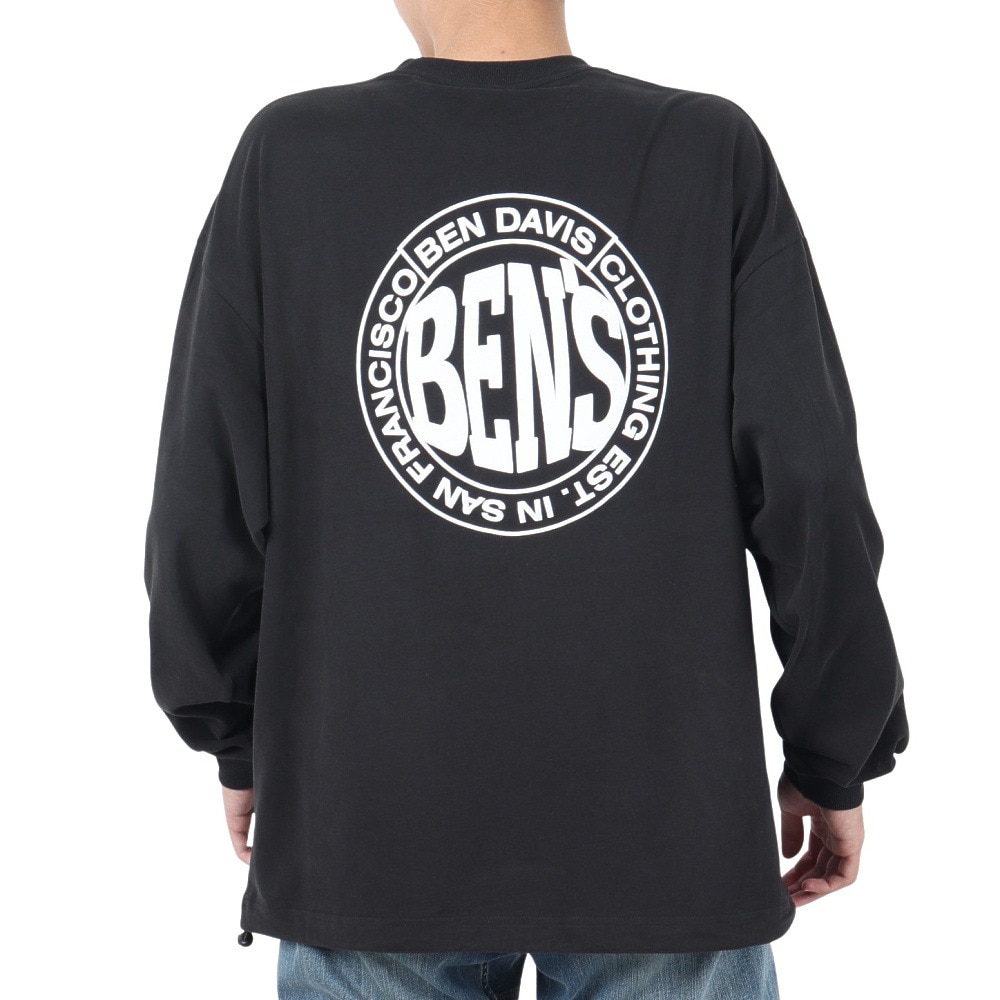 ベンデイビス（BEN DAVIS）（メンズ）サークルロゴ ロングスリーブTシャツ 24780036-BLK