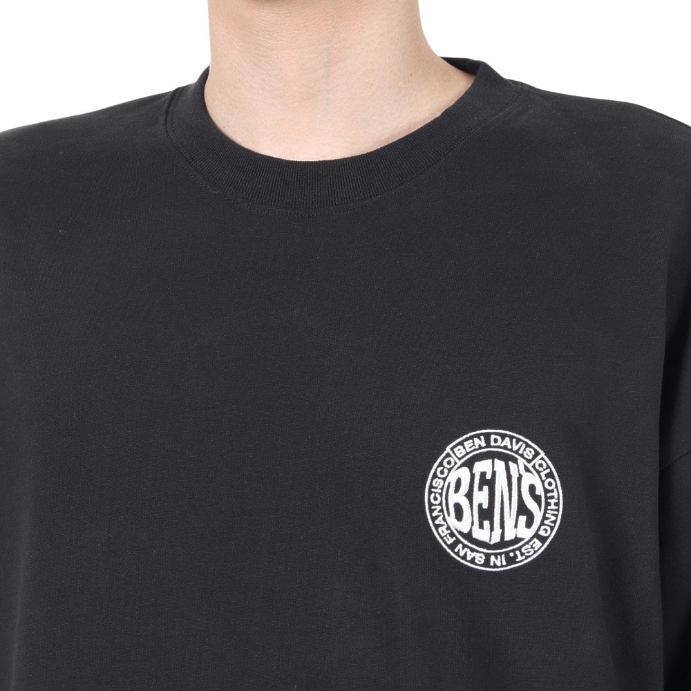ベンデイビス（BEN DAVIS）（メンズ）サークルロゴ ロングスリーブTシャツ 24780036-BLK