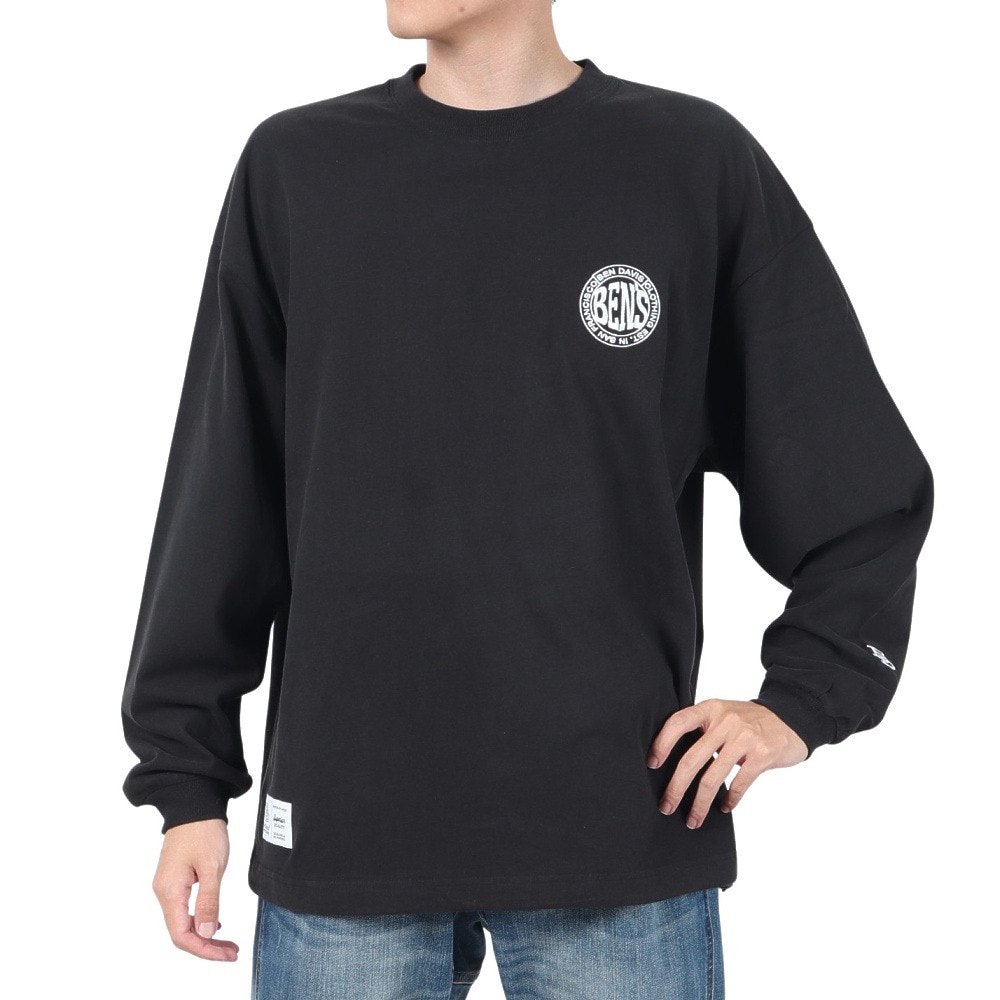 ベンデイビス（BEN DAVIS）（メンズ）サークルロゴ ロングスリーブTシャツ 24780036-BLK
