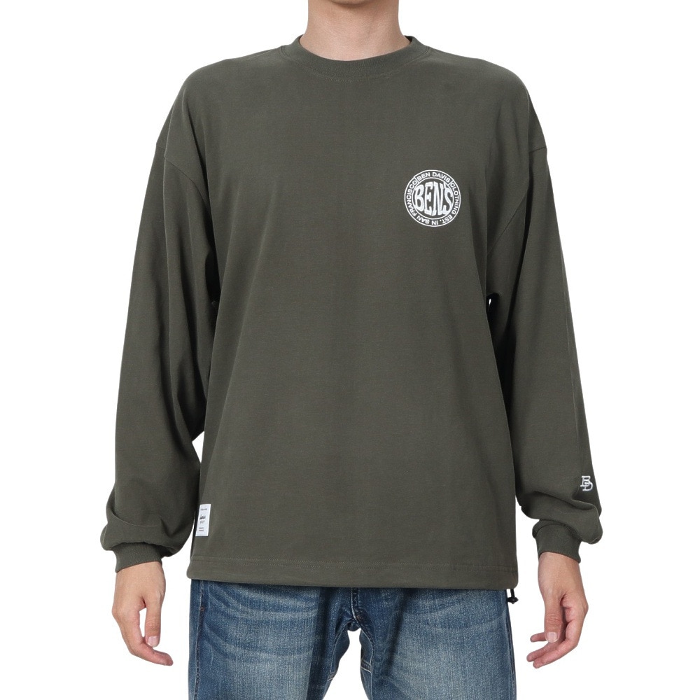 ベンデイビス（BEN DAVIS）（メンズ）サークルロゴ ロングスリーブTシャツ 24780036-KHA
