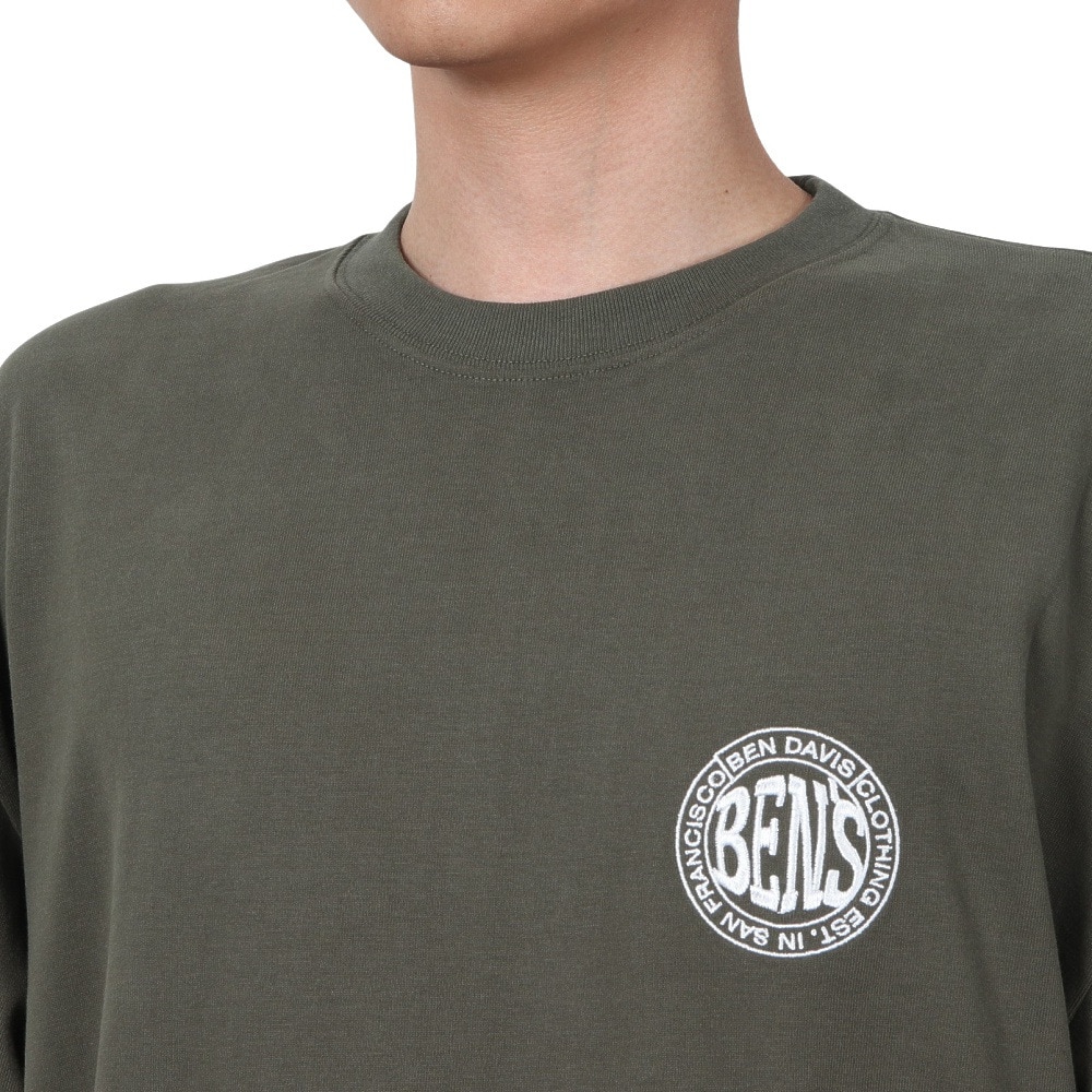ベンデイビス（BEN DAVIS）（メンズ）サークルロゴ ロングスリーブTシャツ 24780036-KHA