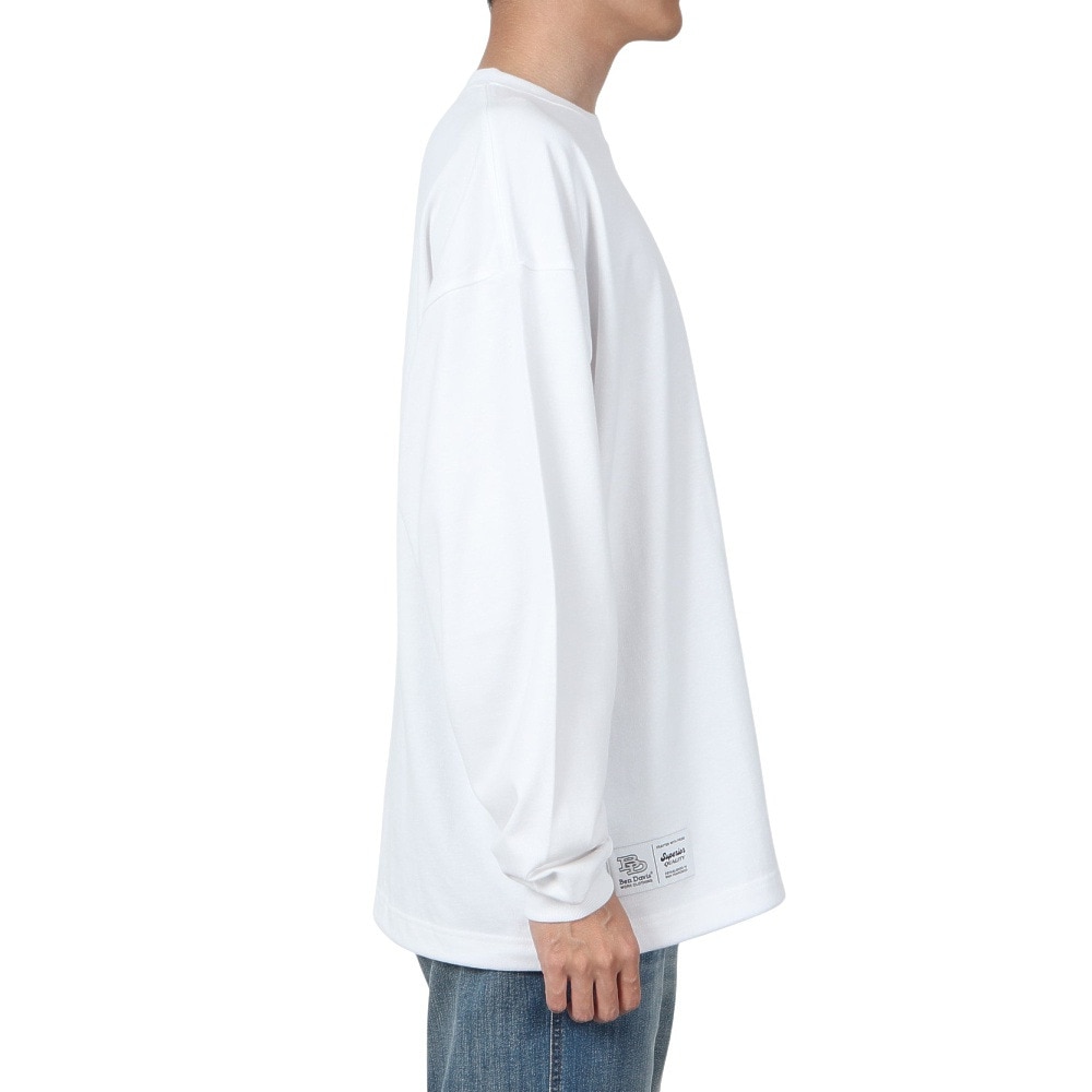 ベンデイビス（BEN DAVIS）（メンズ）サークルロゴ ロングスリーブTシャツ 24780036-WHT
