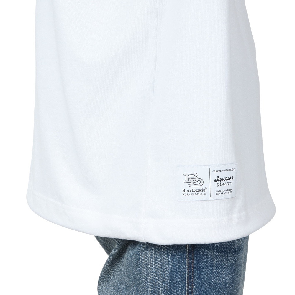 ベンデイビス（BEN DAVIS）（メンズ）サークルロゴ ロングスリーブTシャツ 24780036-WHT