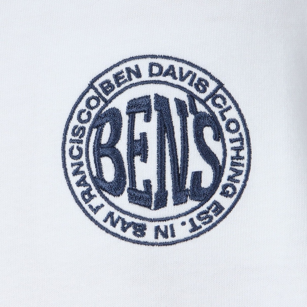 ベンデイビス（BEN DAVIS）（メンズ）サークルロゴ ロングスリーブTシャツ 24780036-WHT