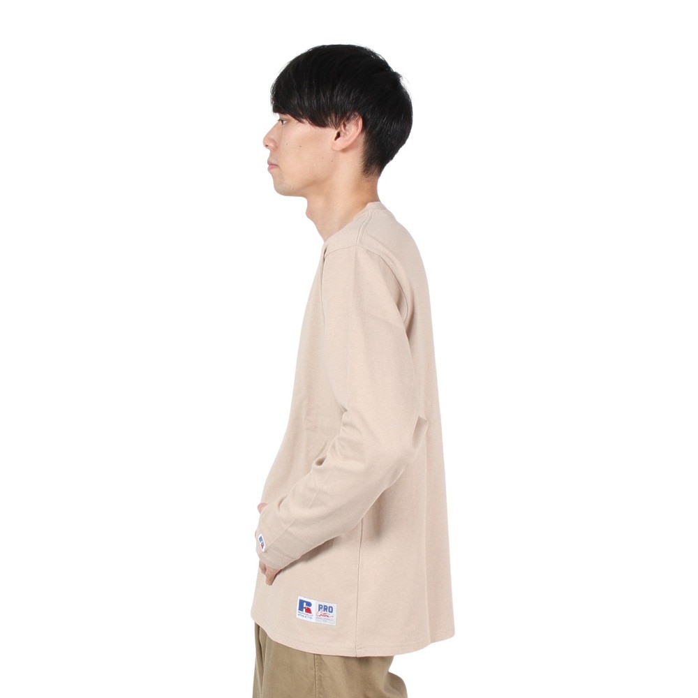ラッセル（RUSSELL）（メンズ）ProCotton CN 長袖Tシャツ RBM24F0001 BEG