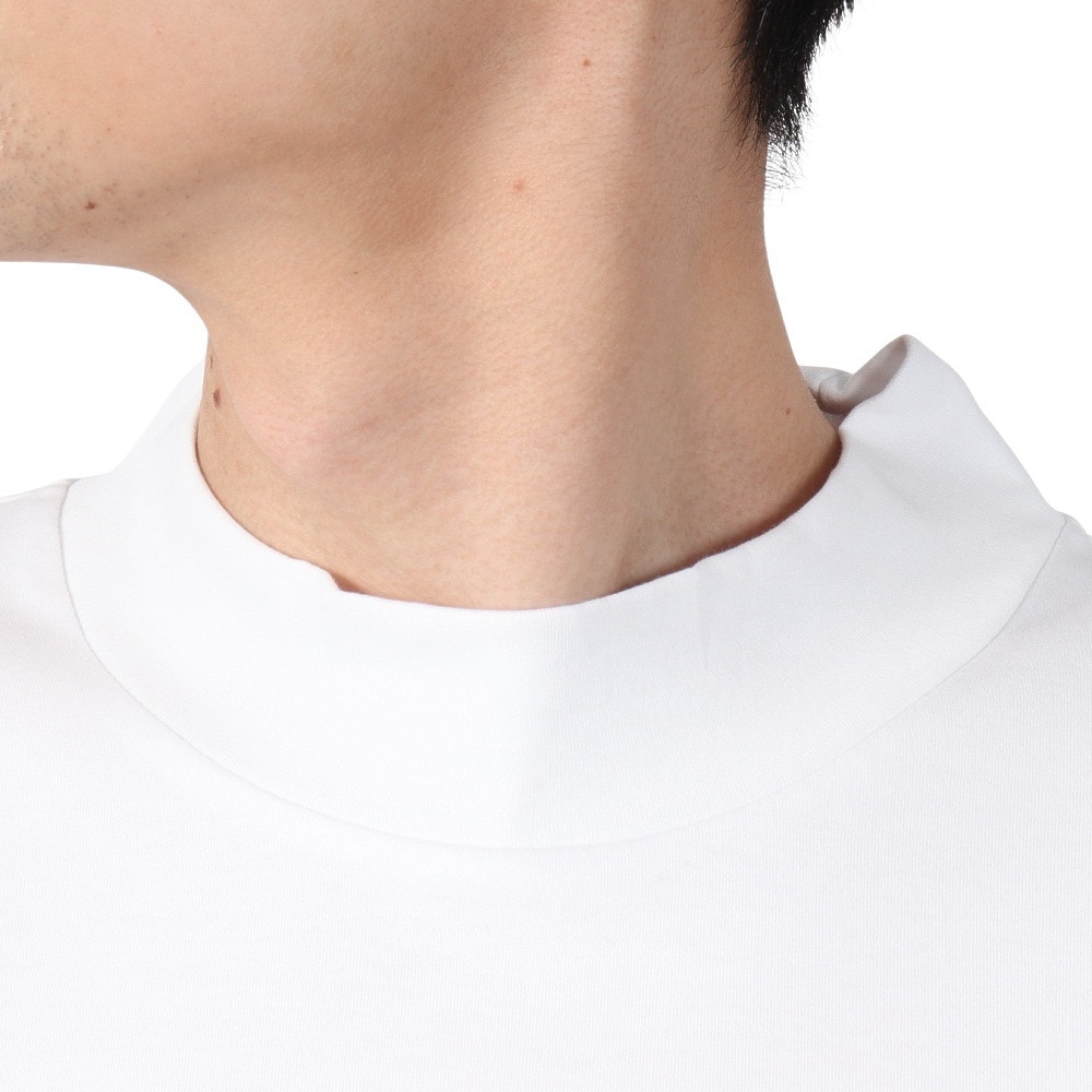 ジム（gim）（メンズ）スムースシルケット モックネック 長袖Tシャツ24538700-001