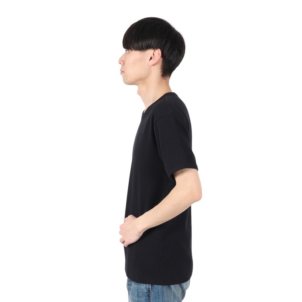 アヴィレックス（AVIREX）（メンズ）デイリー Vネック 半袖Tシャツ 783-4934008 BLACK