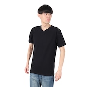 (メンズ)デイリー Vネック 半袖Tシャツ 783-4934008 BLACK
