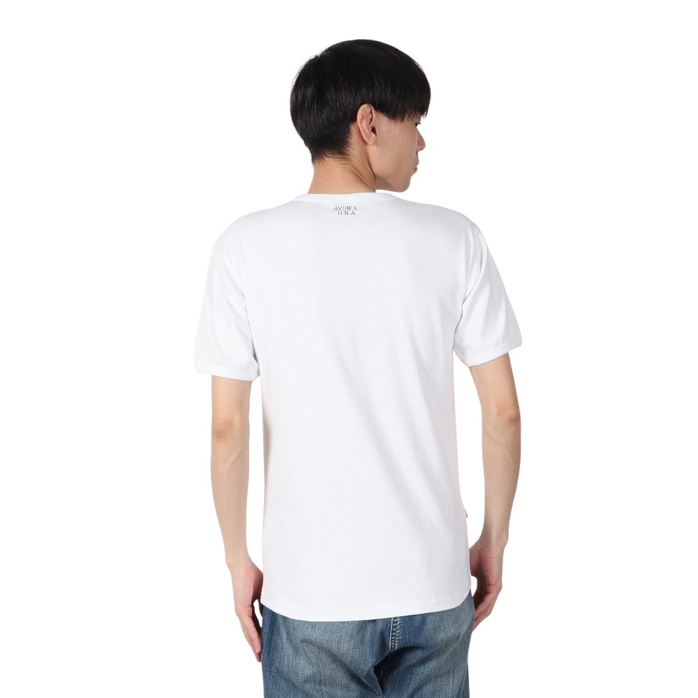アヴィレックス（AVIREX）（メンズ）デイリー Vネック 半袖Tシャツ 783-4934008 WHITE