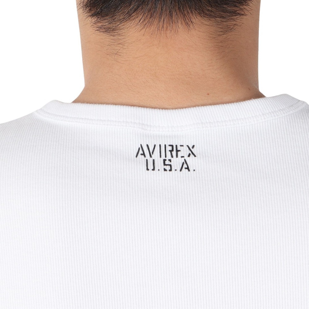 アヴィレックス（AVIREX）（メンズ）デイリー Vネック 半袖Tシャツ 783-4934008 WHITE