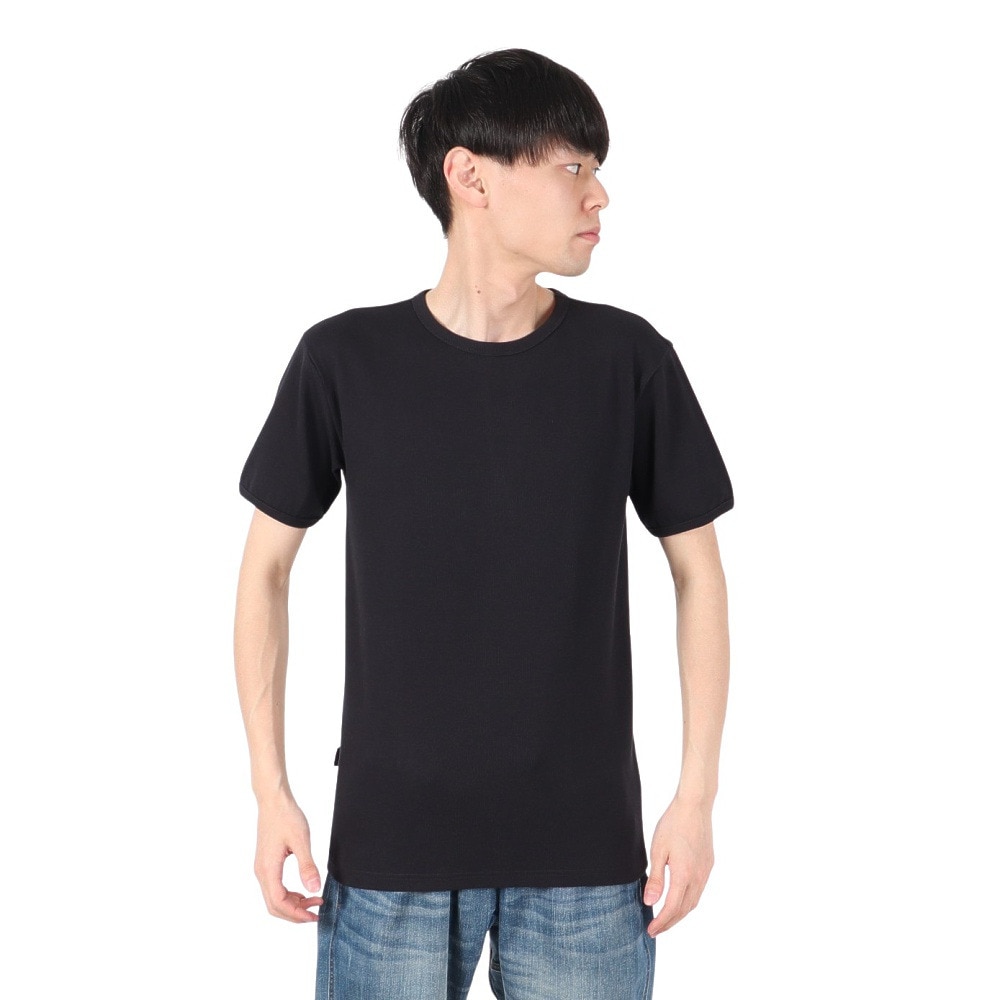 アヴィレックス（AVIREX）（メンズ）デイリー クルーネック 半袖Tシャツ 783-4934014 BLACK