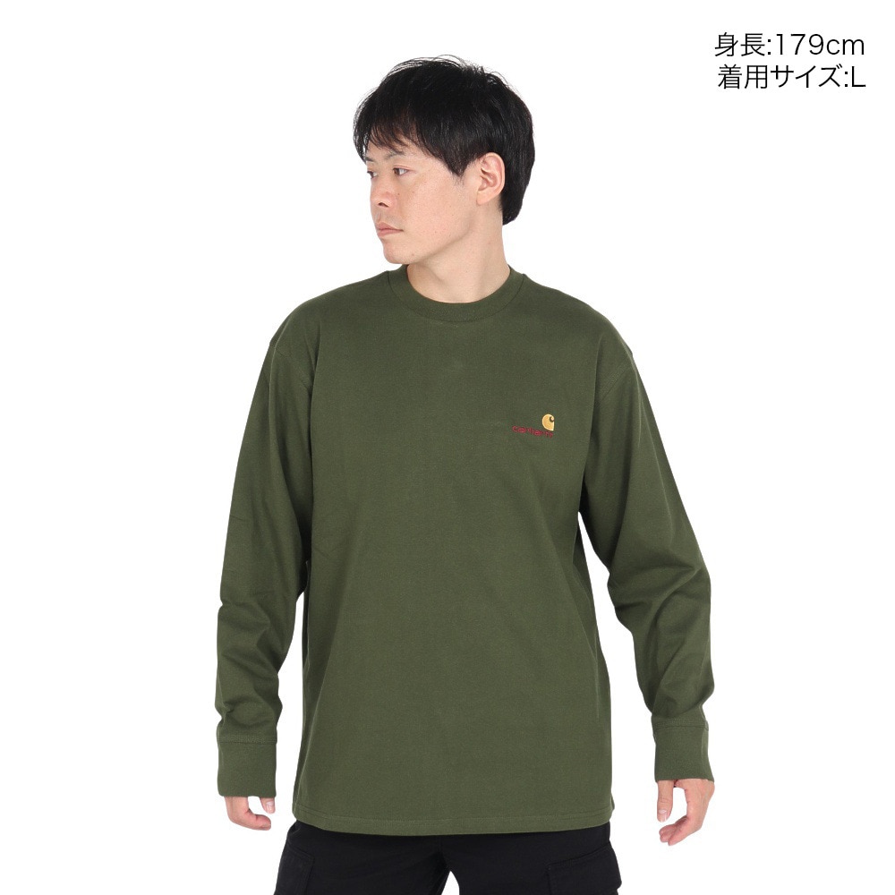 カーハート（CARHARTT）（メンズ）ロングスリーブ アメリカンスクリプト Tシャツ I0299552BRXX24FW