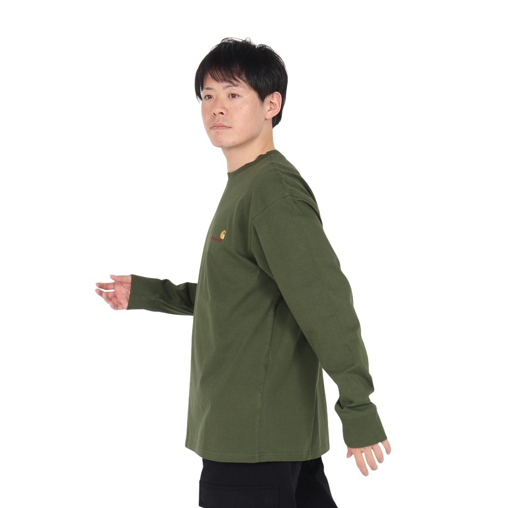 カーハート（CARHARTT）（メンズ）ロングスリーブ アメリカンスクリプト Tシャツ I0299552BRXX24FW