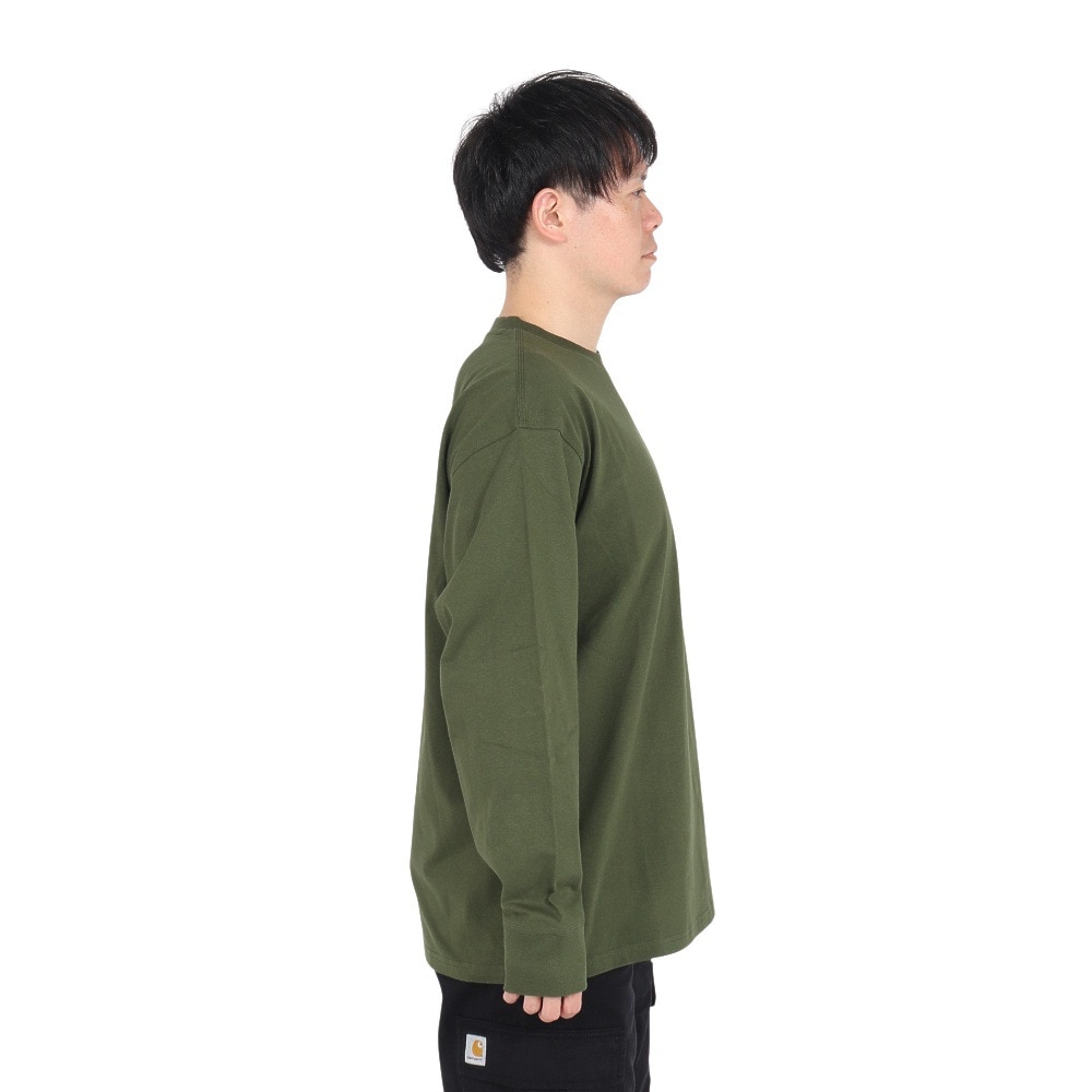 カーハート（CARHARTT）（メンズ）ロングスリーブ アメリカンスクリプト Tシャツ I0299552BRXX24FW