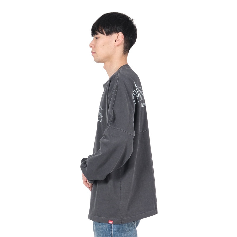 マンハッタンポーテージ（ManhattanPortage）（メンズ）ロングスリーブ プリント Tシャツ 24FW-MP-M592 CHARCOAL