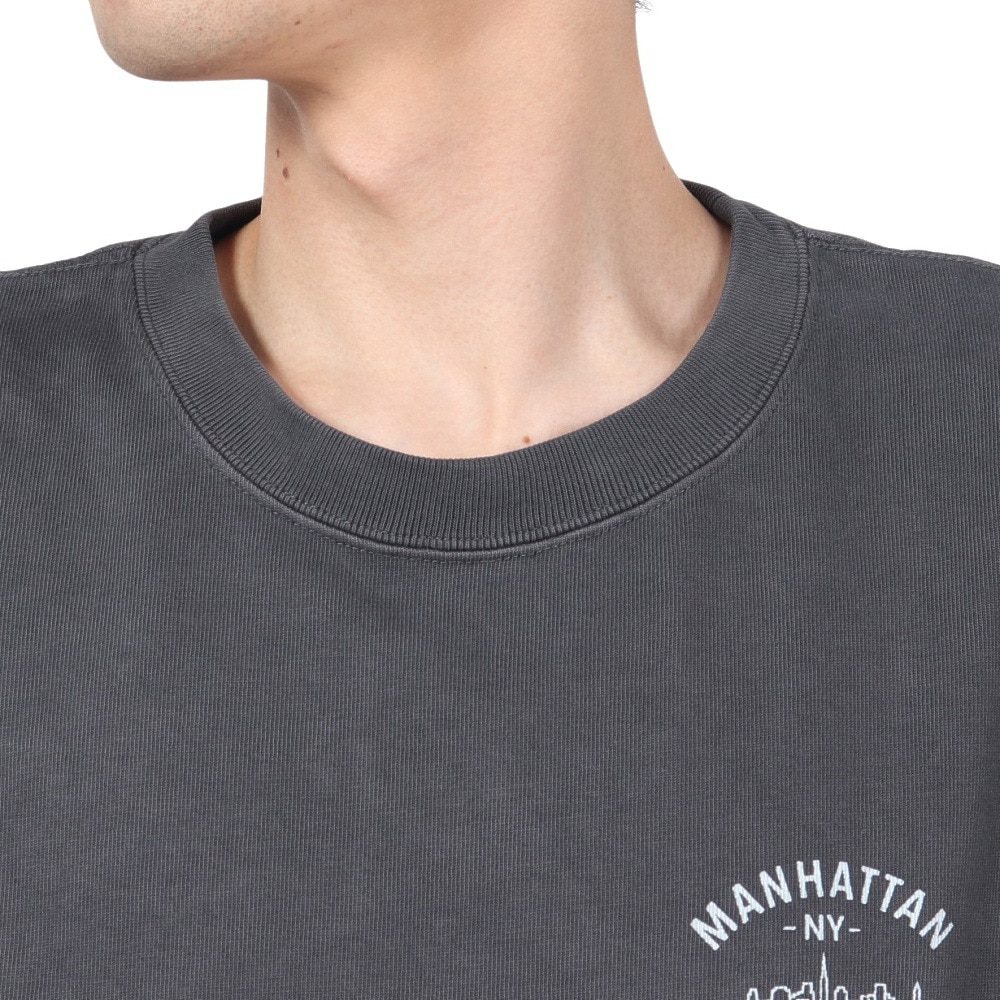 マンハッタンポーテージ（ManhattanPortage）（メンズ）ロングスリーブ プリント Tシャツ 24FW-MP-M592 CHARCOAL