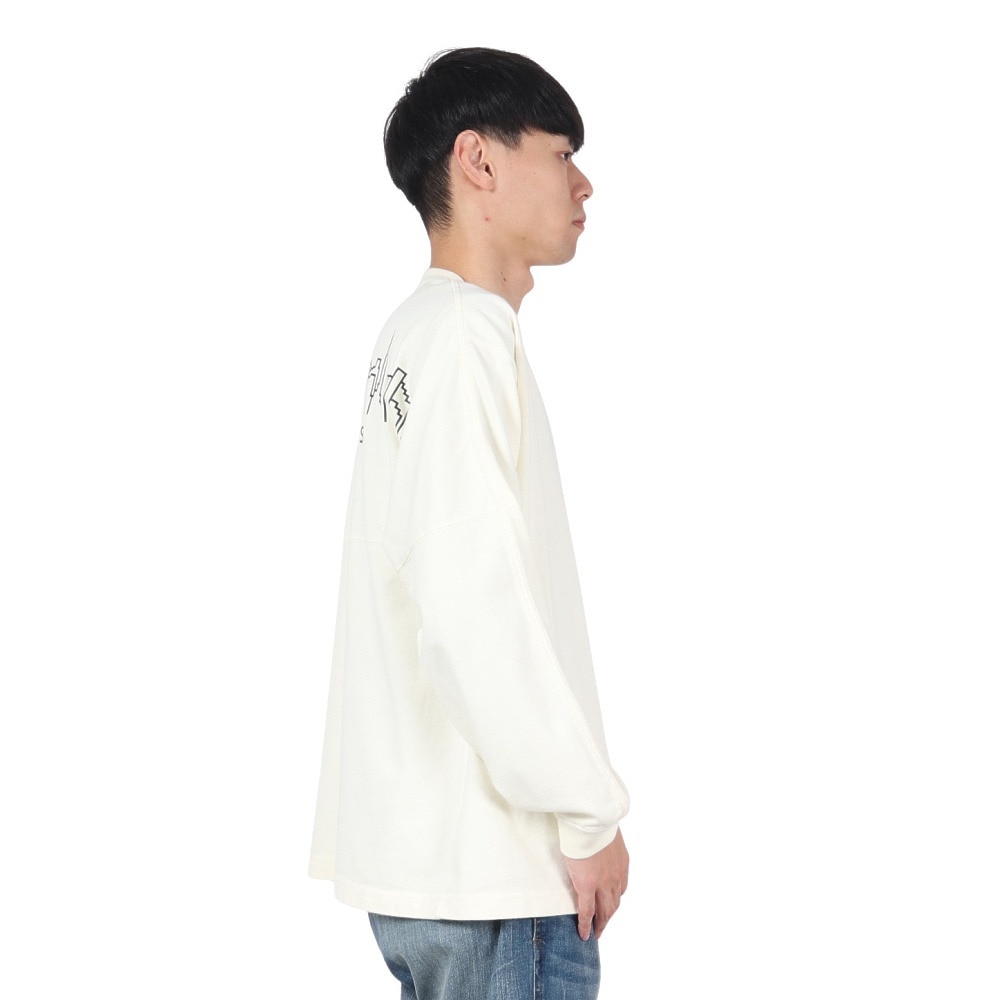 マンハッタンポーテージ（ManhattanPortage）（メンズ）ロングスリーブ プリント Tシャツ 24FW-MP-M592 IVORY