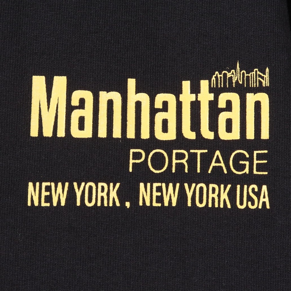 マンハッタンポーテージ（ManhattanPortage）（メンズ）ロングスリーブ プリント Tシャツ 24FW-MP-M593 BLACK