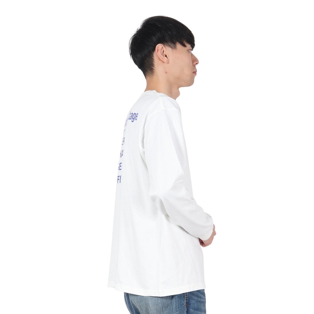 マンハッタンポーテージ（ManhattanPortage）（メンズ）ロングスリーブ プリント Tシャツ 24FW-MP-M593 WHITE
