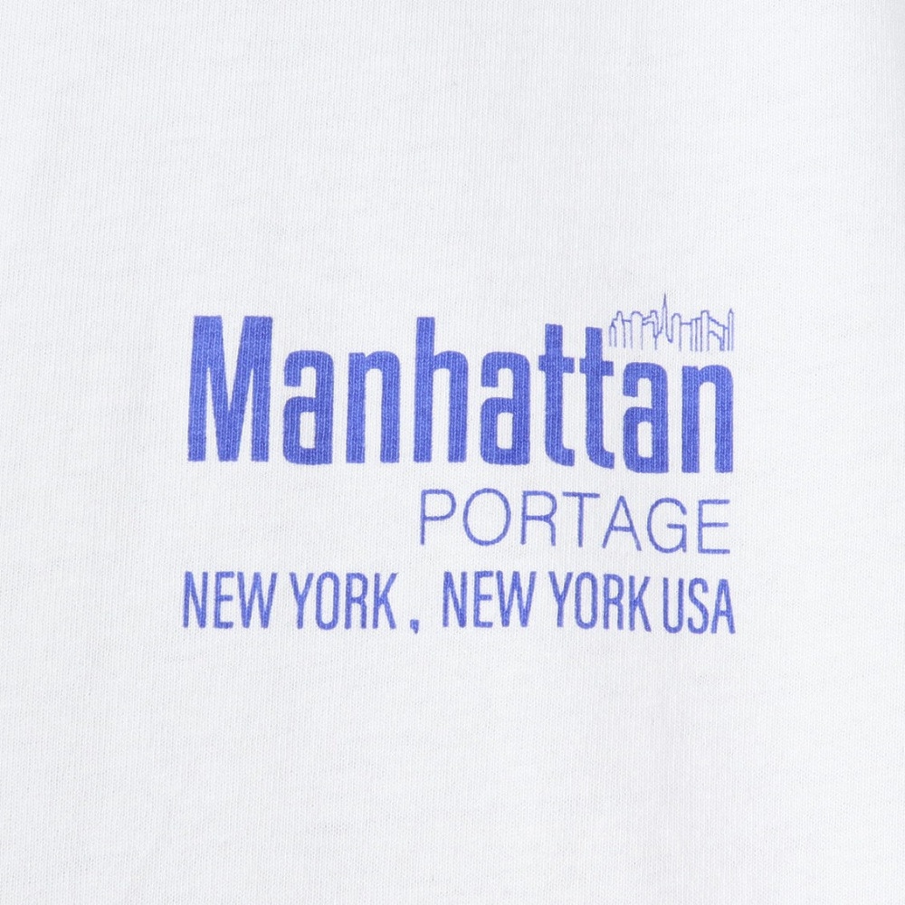 マンハッタンポーテージ（ManhattanPortage）（メンズ）ロングスリーブ プリント Tシャツ 24FW-MP-M593 WHITE