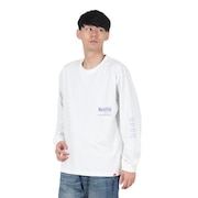 (メンズ)ロングスリーブ プリント Tシャツ 24FW-MP-M593 WHITE