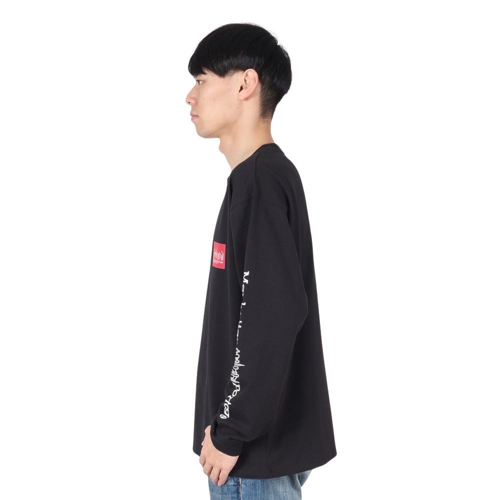 マンハッタンポーテージ（ManhattanPortage）（メンズ）長袖プリントTシャツ MP-M371 BLACK