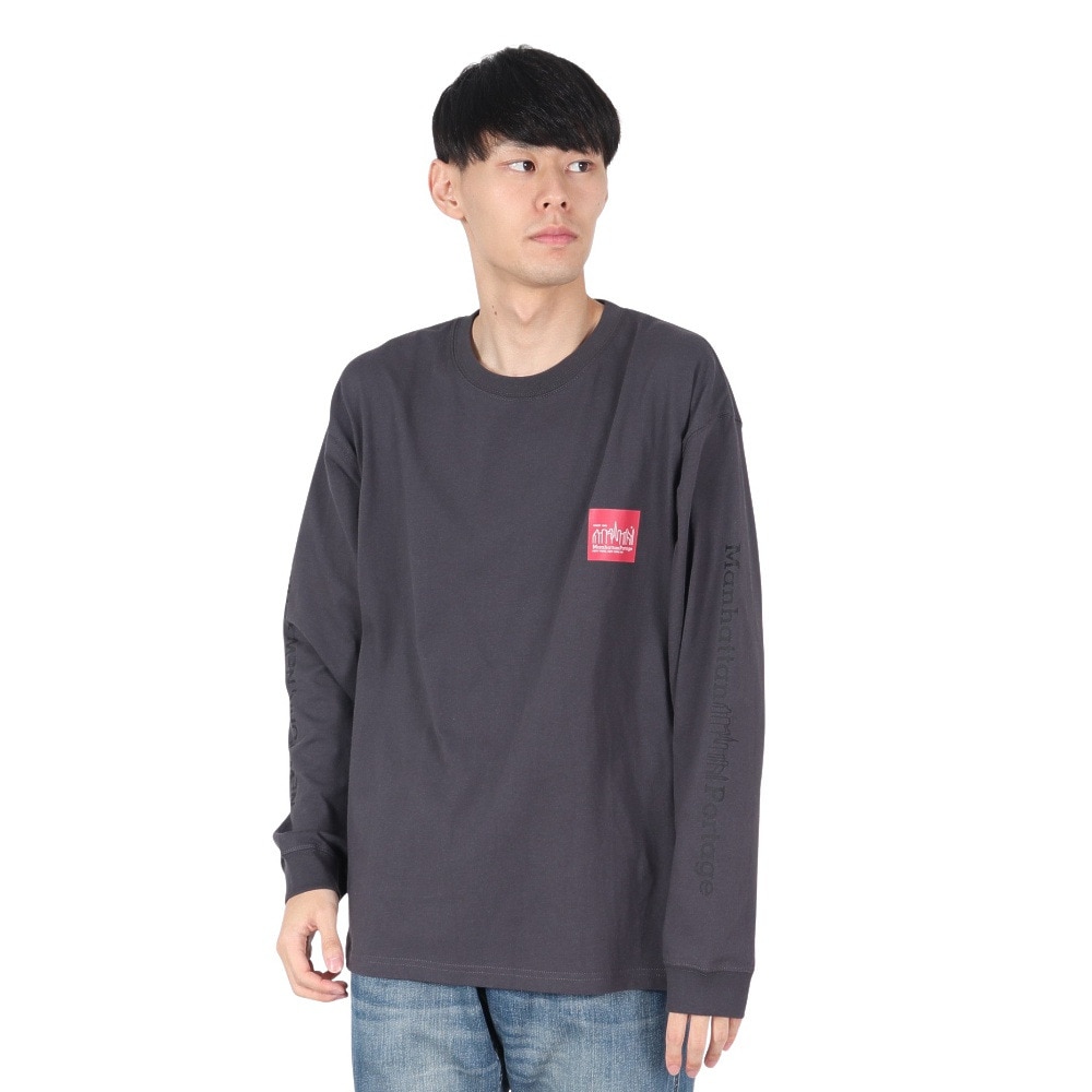 マンハッタンポーテージ（ManhattanPortage）（メンズ）長袖プリントTシャツ MP-M371 CHARCOAL