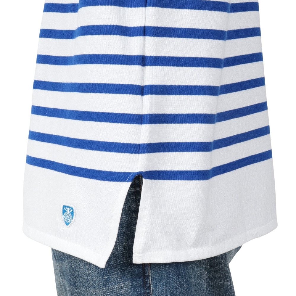 オーシバル（ORCIVAL）（メンズ）ボートネック 長袖 Rachel Basque シャツ 6101 WHITExBLEU