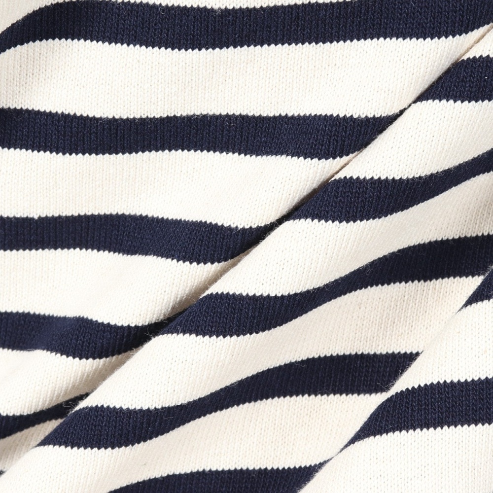 オーシバル（ORCIVAL）（メンズ、レディース）Cotton Lourd Basque ボーダー 長袖シャツ B211 ECRUxMARINE