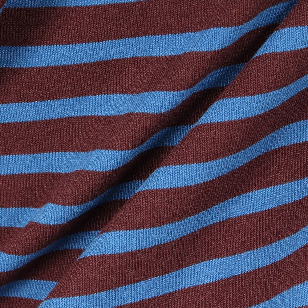 オーシバル（ORCIVAL）（メンズ、レディース）Cotton Lourd Basque ボーダー 長袖シャツ B211 PALISANDERxCYAN