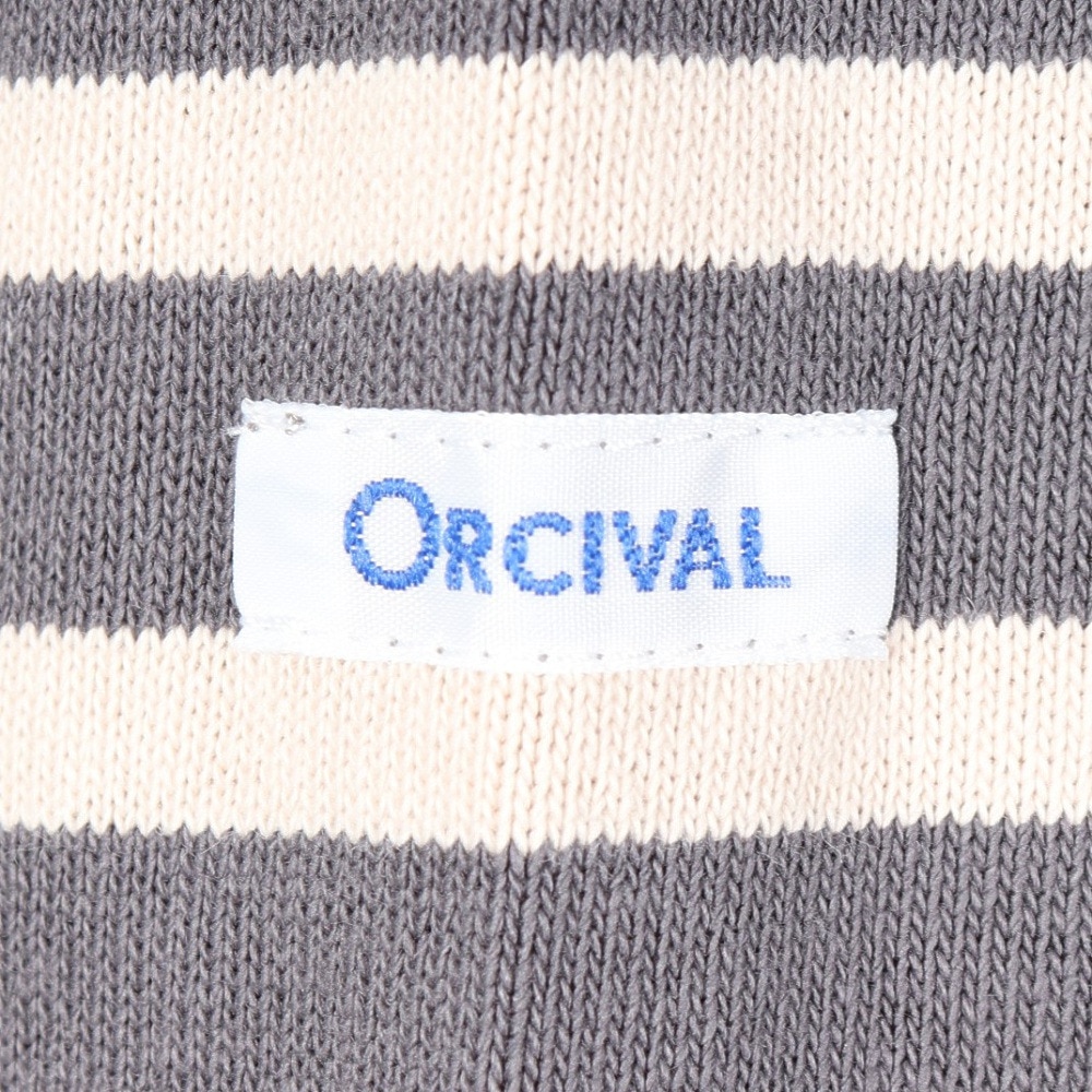 オーシバル（ORCIVAL）（メンズ、レディース）Cotton Lourd Basque ボーダー 長袖シャツ B211 SMOKExWHEAT
