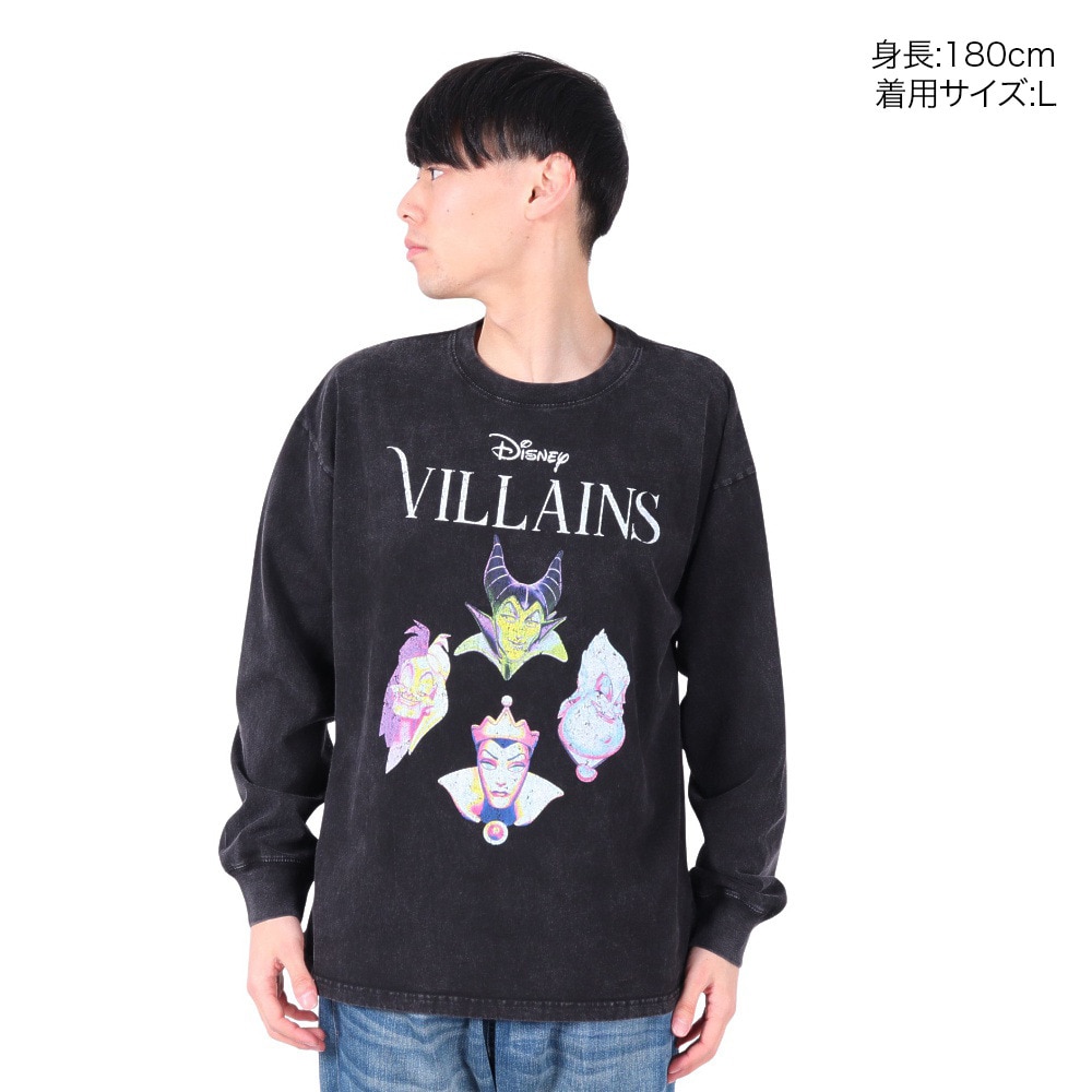 DISNEY（DISNEY）（メンズ）ヴィランズ フェイスツアー 長袖Tシャツ 5315016-01 BLK