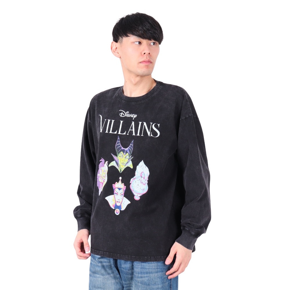 DISNEY（DISNEY）（メンズ）ヴィランズ フェイスツアー 長袖Tシャツ 5315016-01 BLK