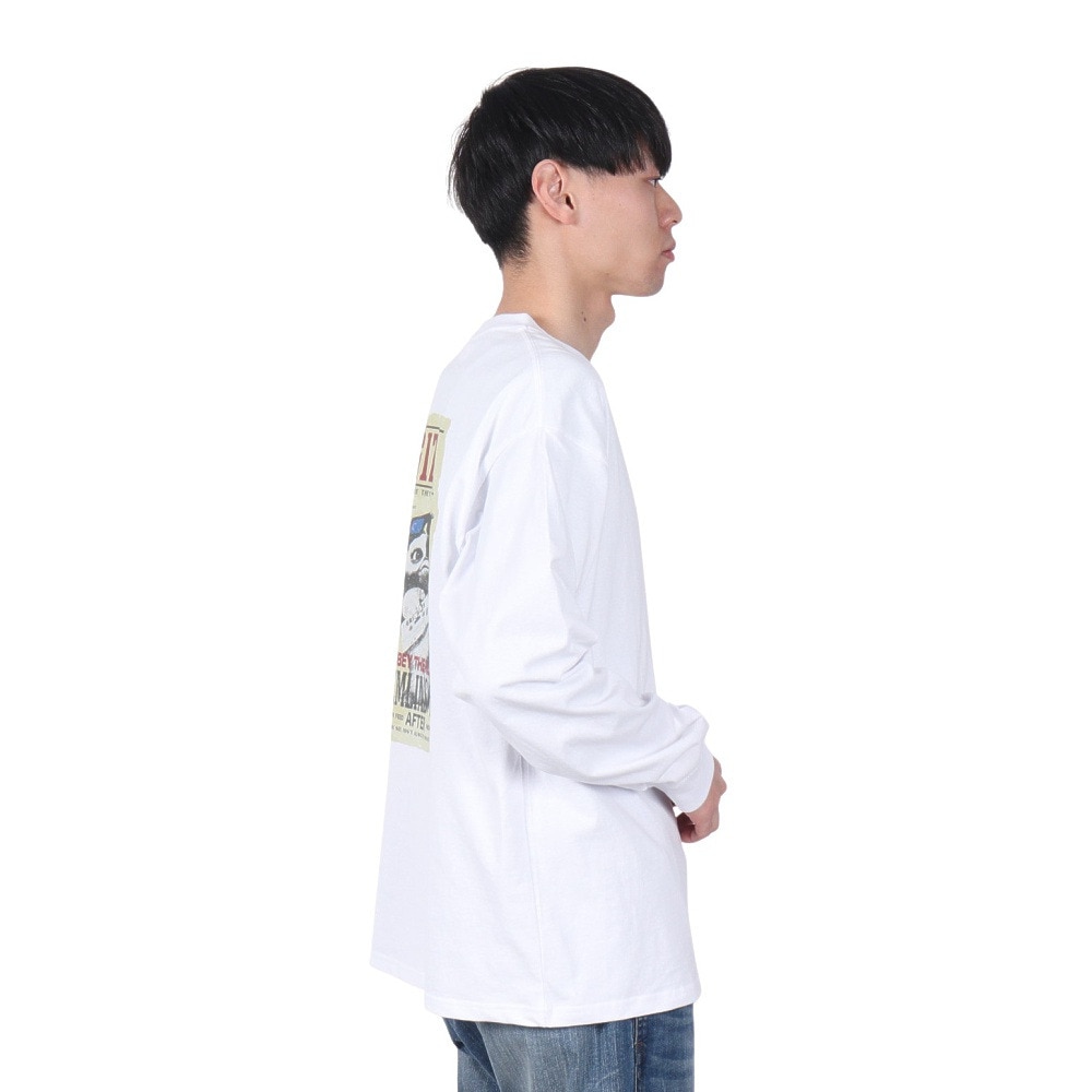 グレムリンズ（GREMLINS）（メンズ、レディース）ギズモ ポスターロンT 長袖Tシャツ 5315004-07 WHT