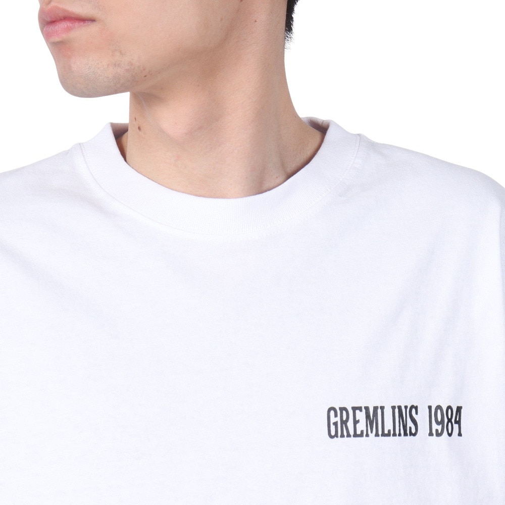 グレムリンズ（GREMLINS）（メンズ、レディース）ギズモ ポスターロンT 長袖Tシャツ 5315004-07 WHT