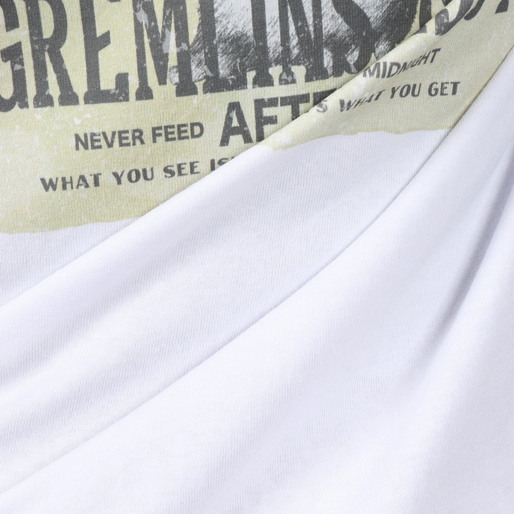 グレムリンズ（GREMLINS）（メンズ、レディース）ギズモ ポスターロンT 長袖Tシャツ 5315004-07 WHT