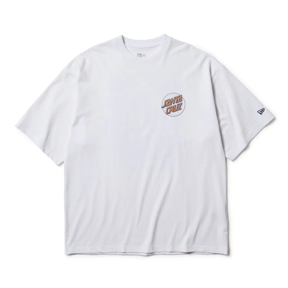 ニューエラ（NEW ERA）（メンズ、レディース）半袖 オーバーサイズド コットン Tシャツ SANTA CRUZ スクリーミングハンド ホワイト 14384105